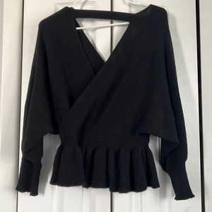 black sweater